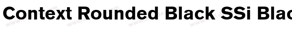 Context Rounded Black SSi Black字体转换